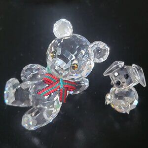 Cute Swarovski Crystal Kris Bear Recline + A FREE mini 🐻 Figurine